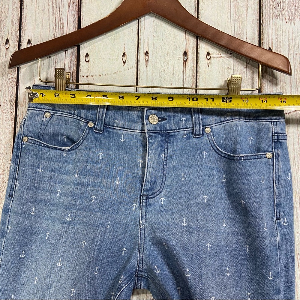 Talbots Jeans Womens Size 8P Ankle High Rise Straight Leg Stretch Anchor… - Picture 9 of 11